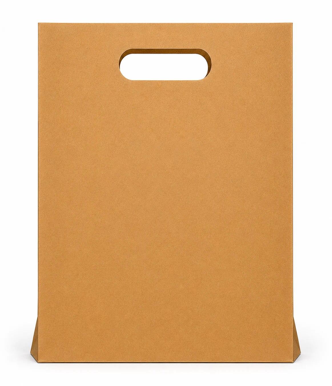 Custom Printed Snack Kraft Paper Bags 7.125" x 3.25" x 10.75" with Die-Cut Handles