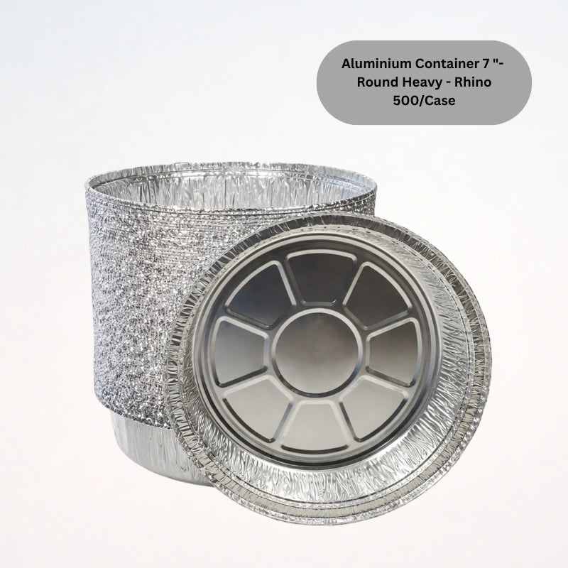 Aluminium Container 7 "- Round Heavy - Rhino