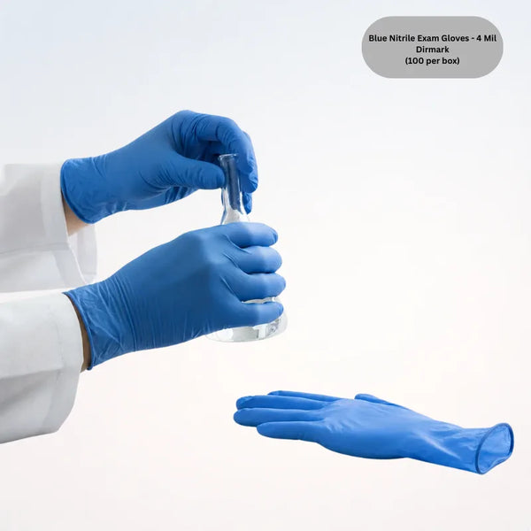 Blue Nitrile Exam Gloves - 4 Mil Dirmark