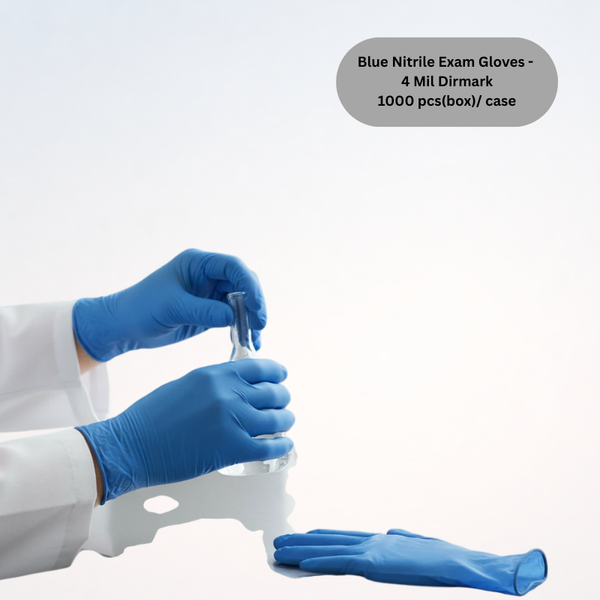 Blue Nitrile Exam Gloves - 4 Mil Dirmark