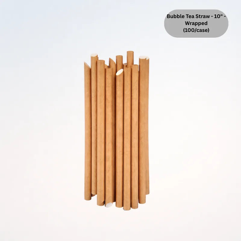 Bubble Tea Straw - 10" - Wrapped