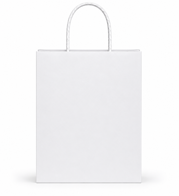 Custom Printed Cub Paper Bag – White – 8.5