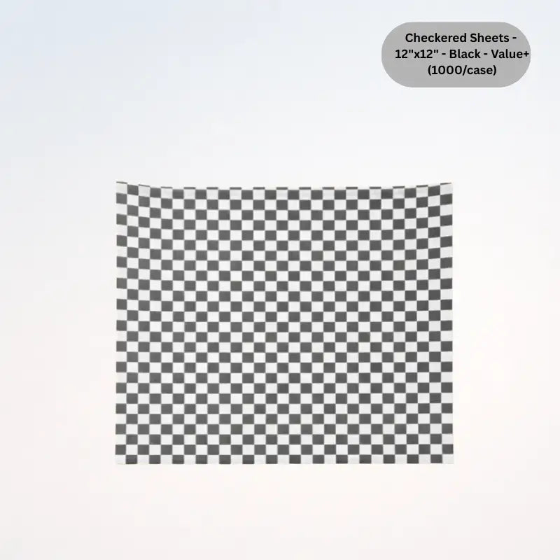 Checkered Sheets - 12"x12" - Black - Value+