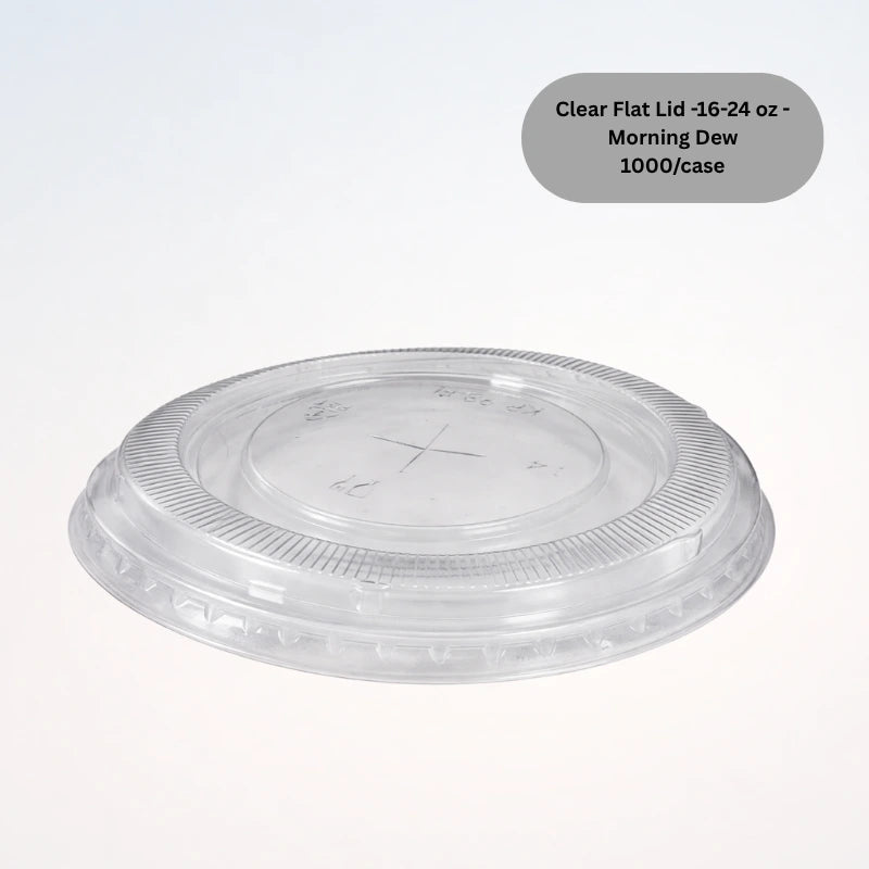 Clear Flat Lid -16-24 oz - Morning Dew