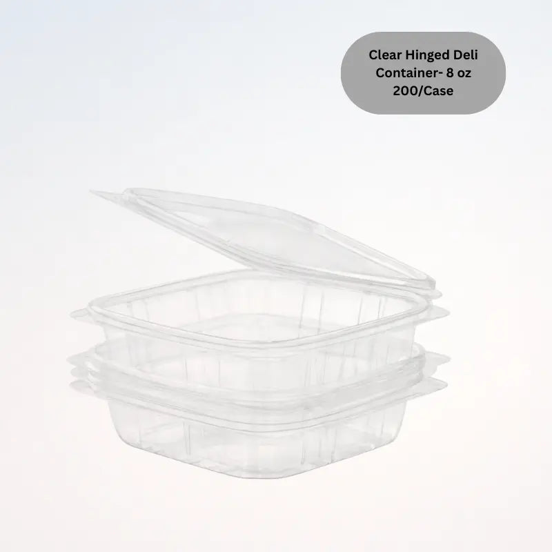 Clear Hinged Deli Container- 8 oz