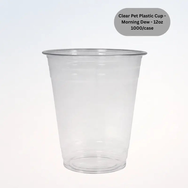 Clear Pet Plastic Cup - Morning Dew - 12oz