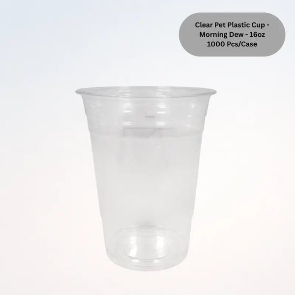Clear Pet Plastic Cup - Morning Dew - 16oz