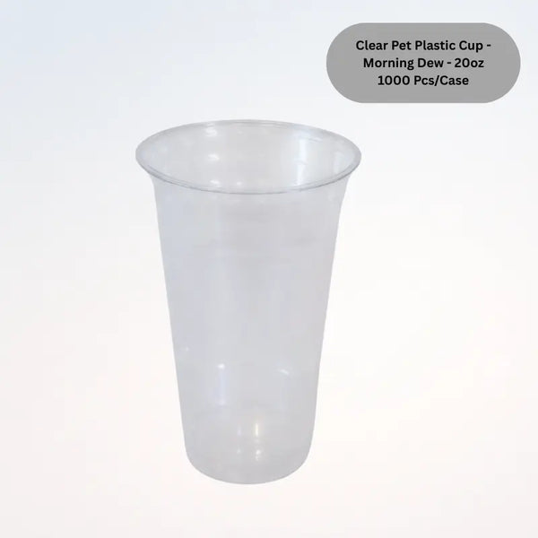 Clear Pet Plastic Cup - Morning Dew - 20oz