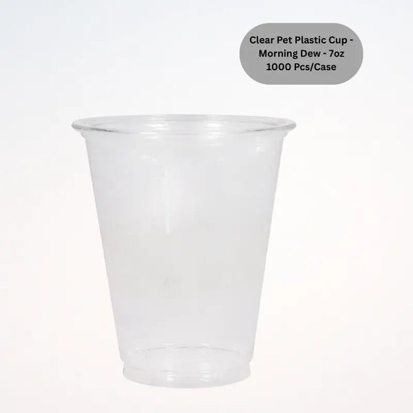 Clear Pet Plastic Cup - Morning Dew - 7oz