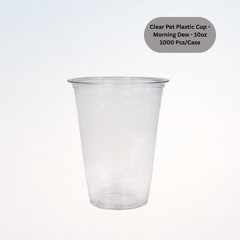 Clear Pet Plastic Cup - Morning Dew - 10oz