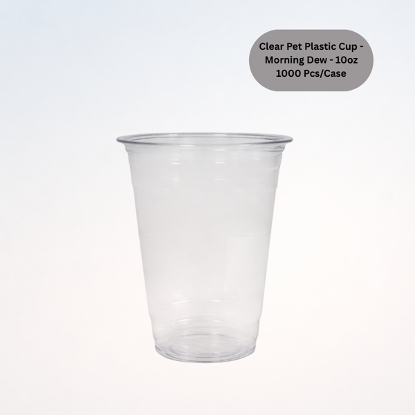 Clear Pet Plastic Cup - Morning Dew - 10oz