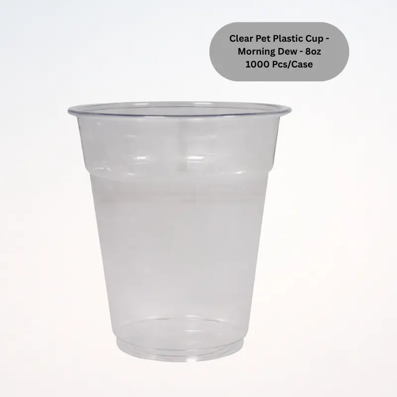 Clear Pet Plastic Cup - Morning Dew - 8oz