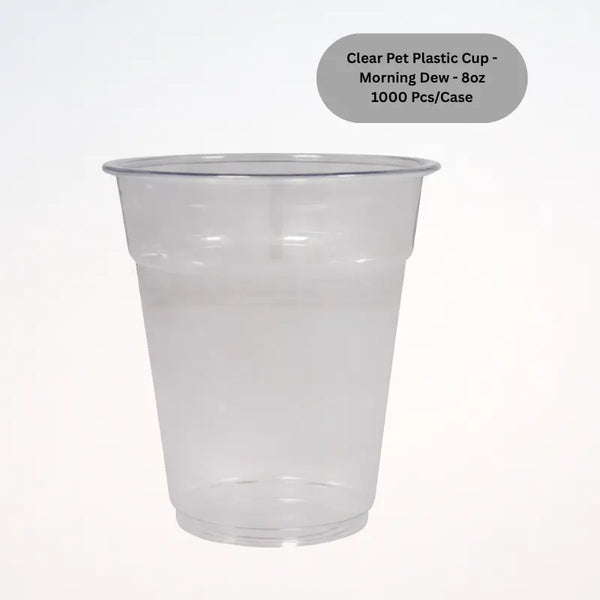 Clear Pet Plastic Cup - Morning Dew - 8oz
