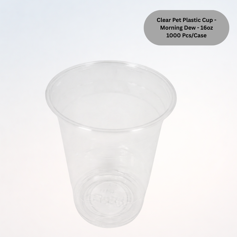 Clear Pet Plastic Cup - Morning Dew - 16oz