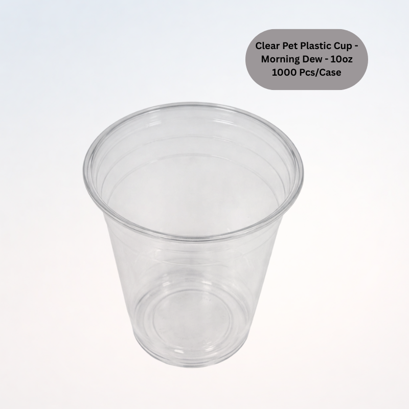 Clear Pet Plastic Cup - Morning Dew - 10oz