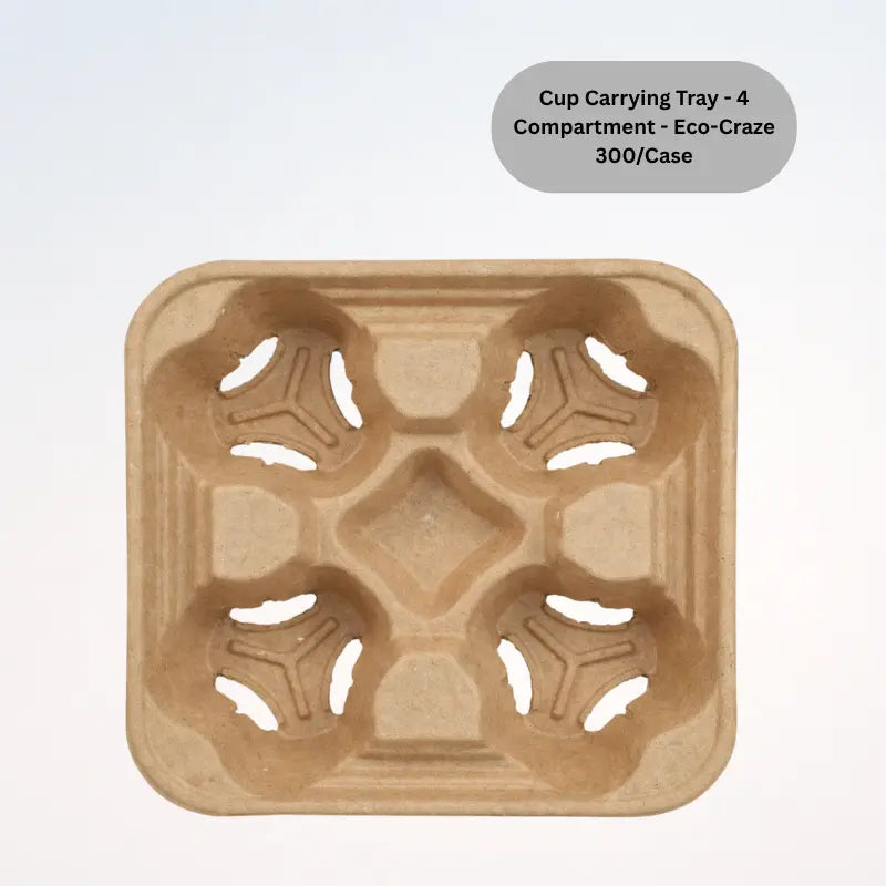 Cup Carrying Tray - 4 Compartment - Eco-Craze