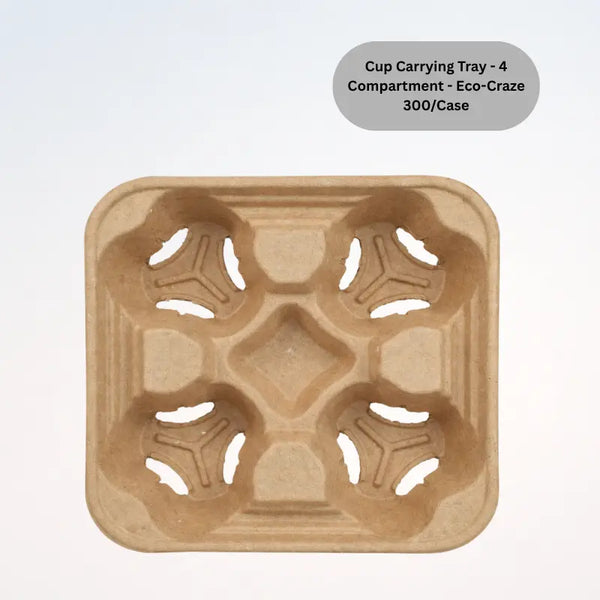 Cup Carrying Tray - 4 Compartment - Eco-Craze