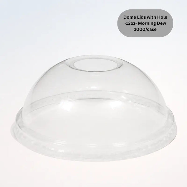 Dome Lids with Hole -12oz- Morning Dew