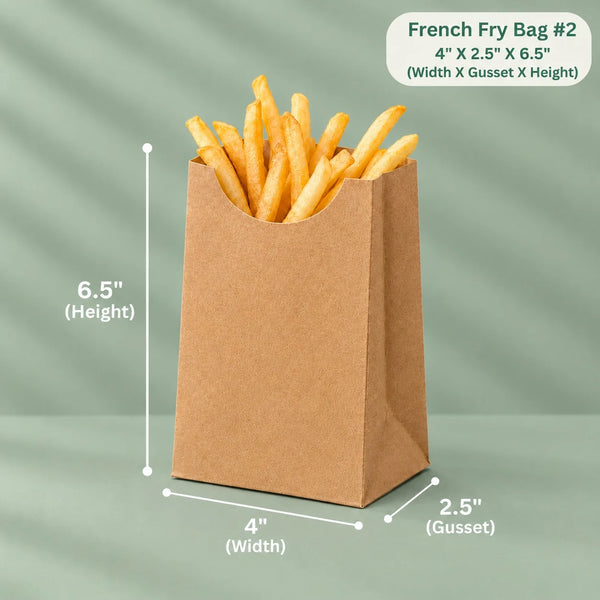 French fries bag # 2 (pack of 250)