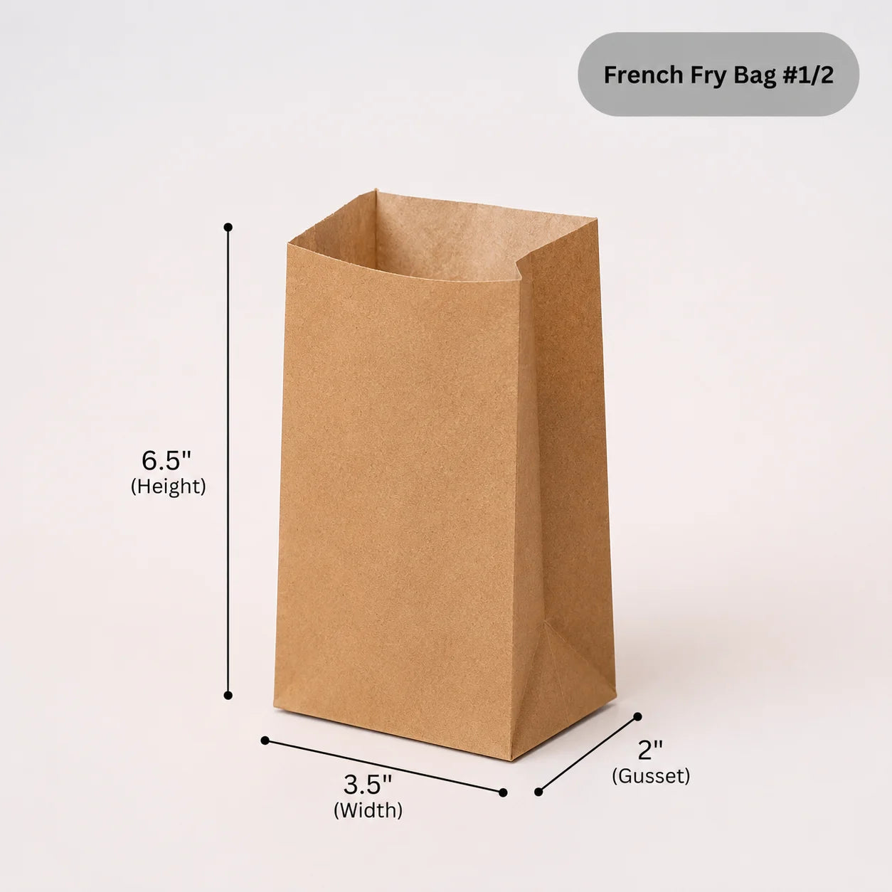 French fries bag # 1/2 