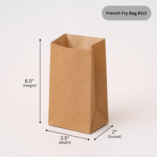 French fries bag # 1/2 (pack of 250)