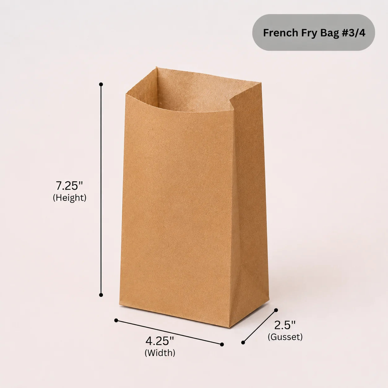 French fries bag # 3/4 