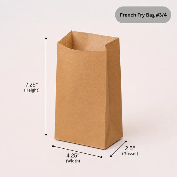 French fries bag # 1 (pack of 250)