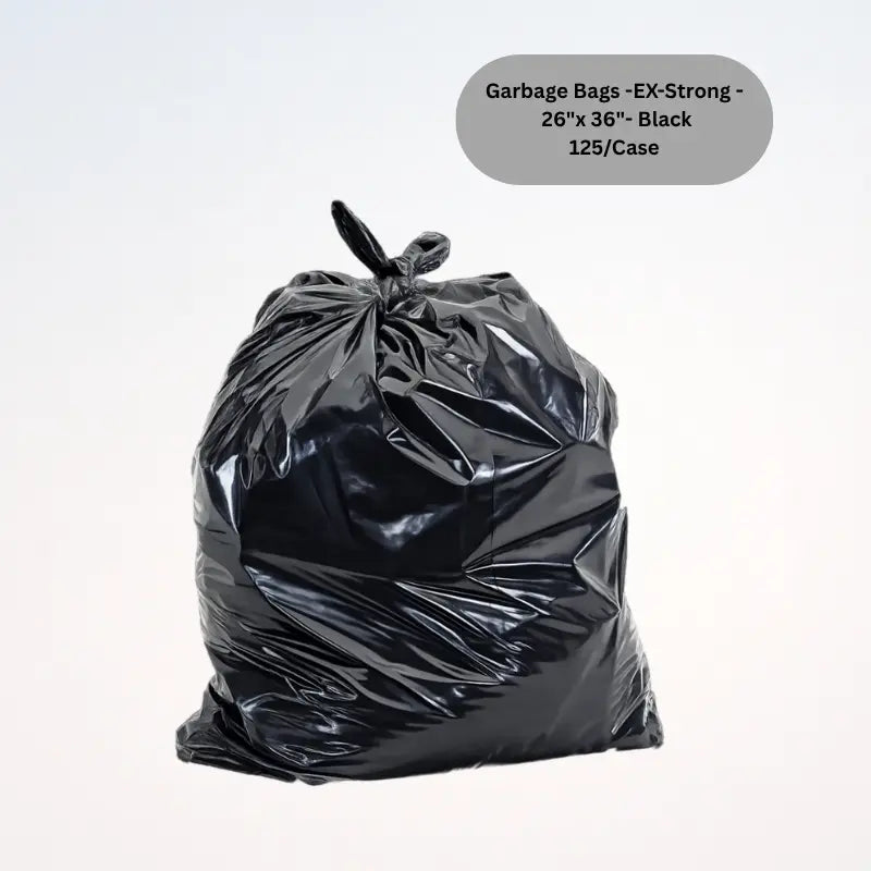 Garbage Bags -EX-Strong - 26"x 36"- Black