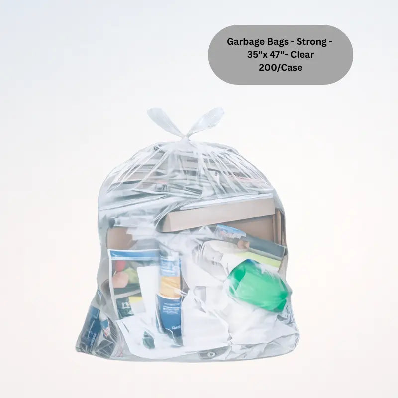 Garbage Bags - Strong - 35"x 47"- Clear