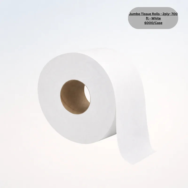 Jumbo Tissue Rolls - 2ply- 700 ft - White
