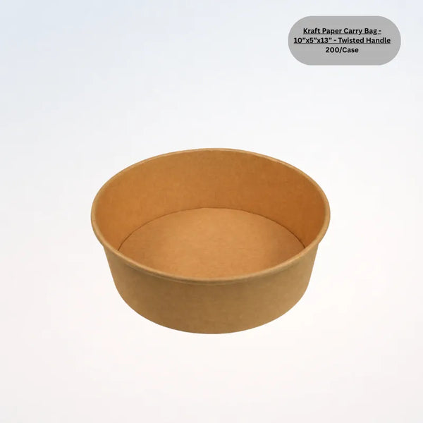 Kraft PE - Lined Paper Container - Round - 1300ml - Eco-Craze