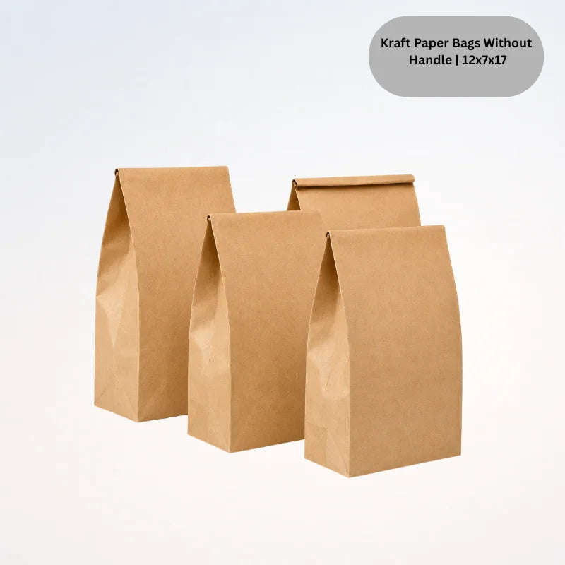 Kraft Paper Bags Without Handle | 12x7x17