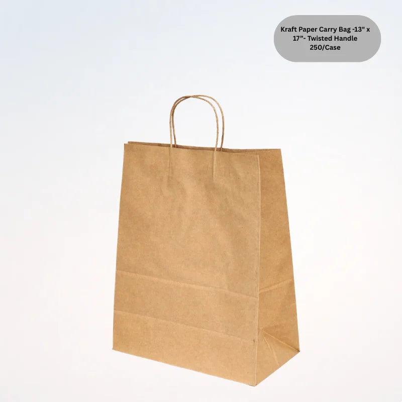 Kraft Paper Carry Bag -13" x 17”- Twisted Handle