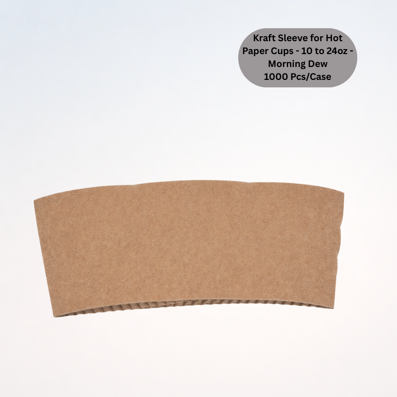 Kraft Sleeve for Hot Paper Cups - 10 to 24oz - Morning Dew