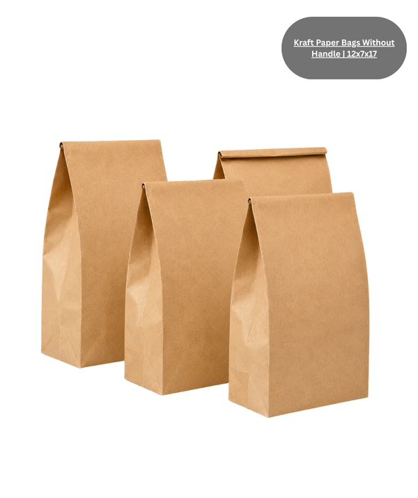 Kraft Paper Bags Without Handle | 12x7x17