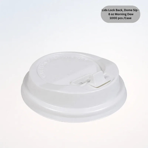 Lids Lock Back, Dome Sip - 8 oz Morning Dew