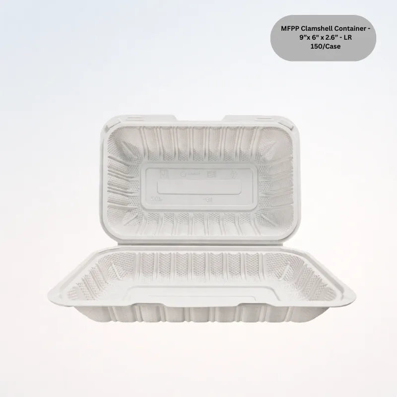 MFPP Clamshell Container - 9”x 6" x 2.6” - LR