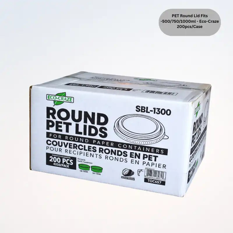 PET Round Lid Fits -500/750/1000ml - Eco-Craze