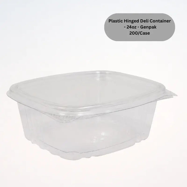 Plastic Hinged Deli Container - 24oz - Genpak