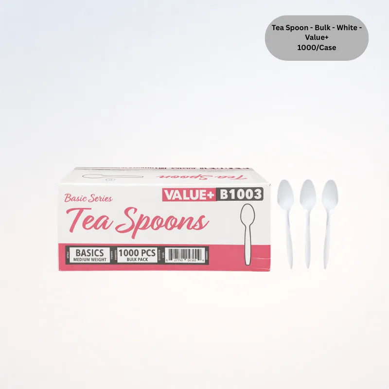 Tea Spoon - Bulk - White - Value+