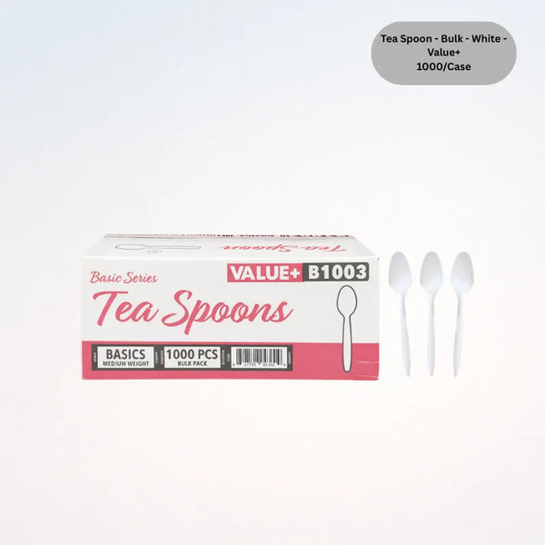 Tea Spoon - Bulk - White - Value+