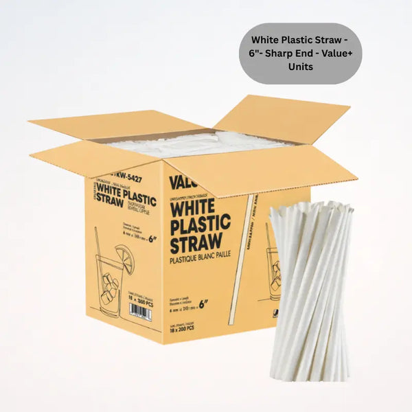 White Plastic Straw - 6