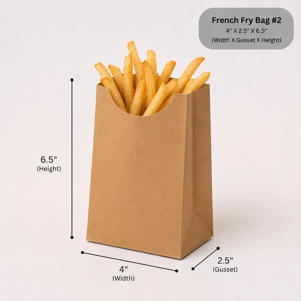 French fries bag # 3 (pack of 250)