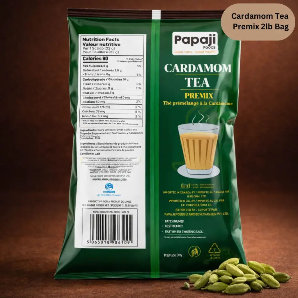 Cardamom Tea Premix 2lb Bag back.webp