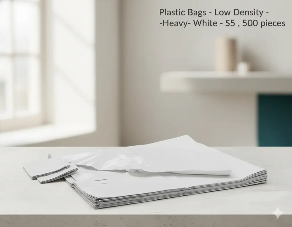 Plastic Bags - Low Density -Heavy- White - S5 .webp