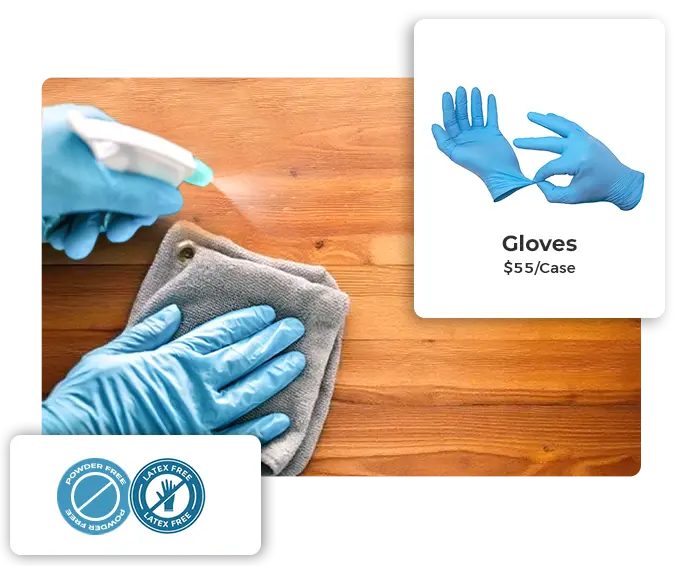 AdvanCare Blue Nitrile Exam Gloves - 4 Mil