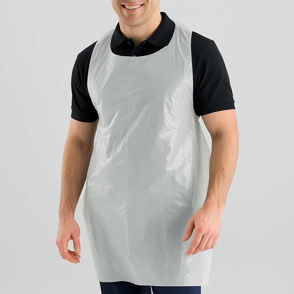 [DEFAULT54] Disposable Poly Aprons – White | 28" x 46" | 0.75 Mil & 1.25 Mil Thickness Options (1000 Pcs) (0.75 Mil, Blue)