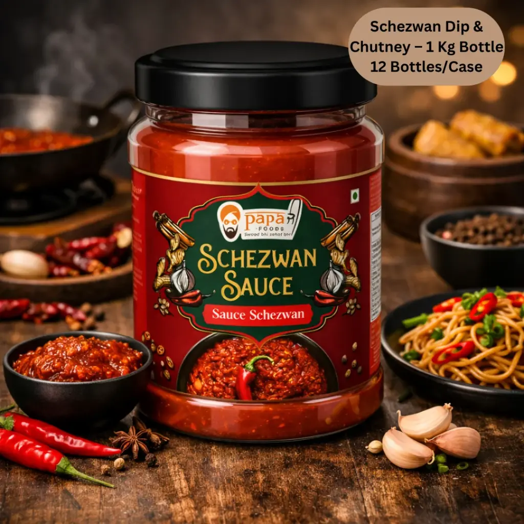 [12 Bottles / Case] Schezwan Dip and Chutney 1Kg Bottle
