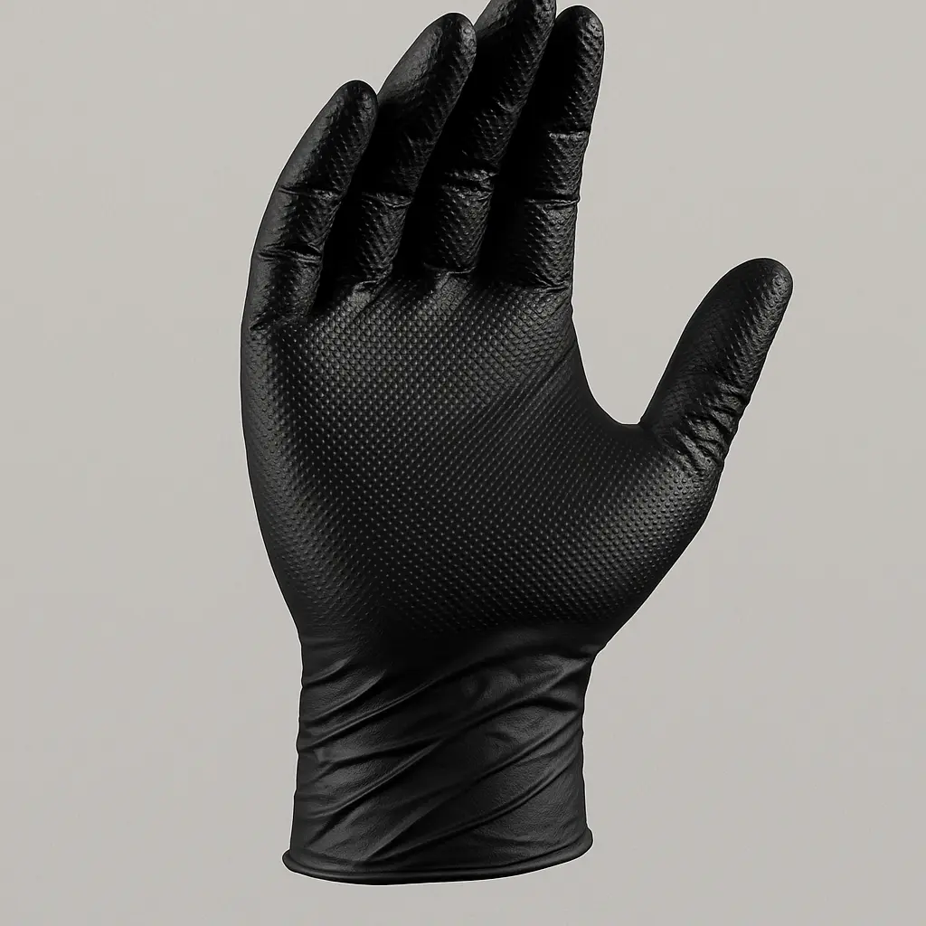 Grizzly Grip Black Nitrile Gloves (6mil)