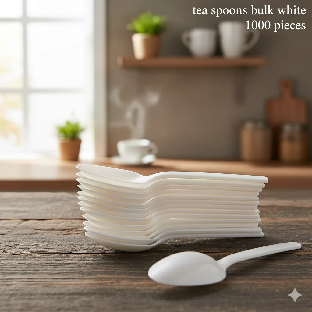 Tea Spoons Bulk White